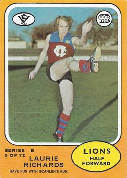 1973 Scanlens VFL #9 Laurie Richards Front